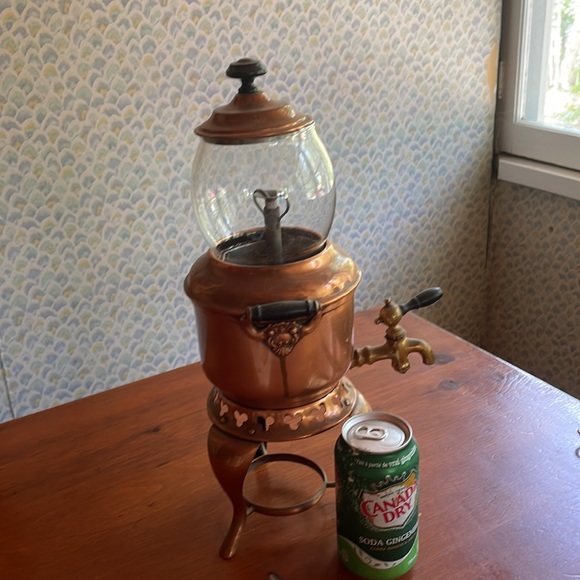 Copper samovar - coffee or tea would be heated by candle or fuel. - Picture 4 of 6